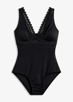 bonprix Maillot 1 pièce à empiècements découpés au laser|Femme Maillots 1 Pièce