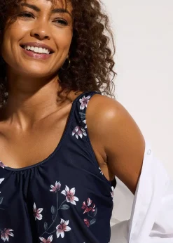 bonprix Maillot 1 pièce avec haut forme ballon|Femme Maillots 1 Pièce