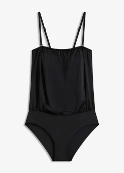 Femme bonprix Maillots 1 Pièce|Maillot 1 pièce bandeau à bretelles amovibles