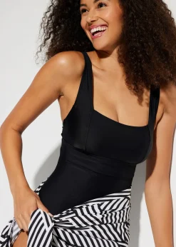 Femme bonprix Maillots De Bain Gainants|Maillots 1 Pièce|Maillot 1 pièce sculptant à encolure carrée, maintien modéré