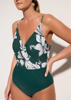 Femme bonprix Maillots De Bain Gainants|Maillots 1 Pièce|Maillot 1 pièce sculptant à col en V, maintien léger