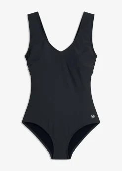 Femme bonprix Maillots De Bain Sport|Maillots De Bain Gainants|Maillot 1 pièce sculptant à col en V, maintien modéré