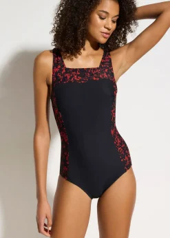 Femme bonprix Maillots De Bain Sport|Maillots De Bain Gainants|Maillot 1 pièce sculptant à encolure carrée, maintien modéré
