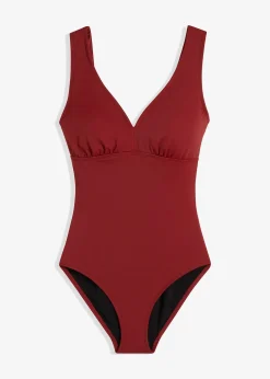 bonprix Maillot 1 pièce sculptant à col en V, maintien modéré|Femme Maillots De Bain Gainants|Maillots 1 Pièce