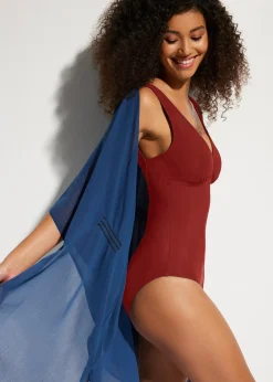 bonprix Maillot 1 pièce sculptant à col en V, maintien modéré|Femme Maillots De Bain Gainants|Maillots 1 Pièce