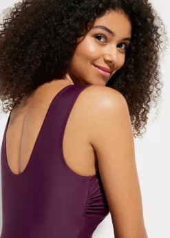 bonprix Maillot 1 pièce sculptant à col en V, maintien modéré|Femme Maillots De Bain Sport|Maillots De Bain Gainants