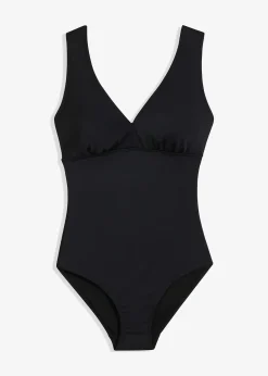 Femme bonprix Maillots De Bain Gainants|Maillots 1 Pièce|Maillot 1 pièce sculptant à col en V, maintien modéré