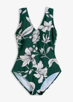 bonprix Maillot 1 pièce sculptant à larges bretelles, maintien léger|Femme Maillots De Bain Gainants|Maillots 1 Pièce