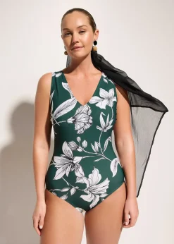 bonprix Maillot 1 pièce sculptant à larges bretelles, maintien léger|Femme Maillots De Bain Gainants|Maillots 1 Pièce