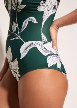 bonprix Maillot 1 pièce sculptant à larges bretelles, maintien léger|Femme Maillots De Bain Gainants|Maillots 1 Pièce