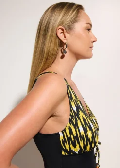 bonprix Maillot 1 pièce sculptant à bretelles larges, maintien modéré|Femme Maillots De Bain Gainants|Maillots 1 Pièce