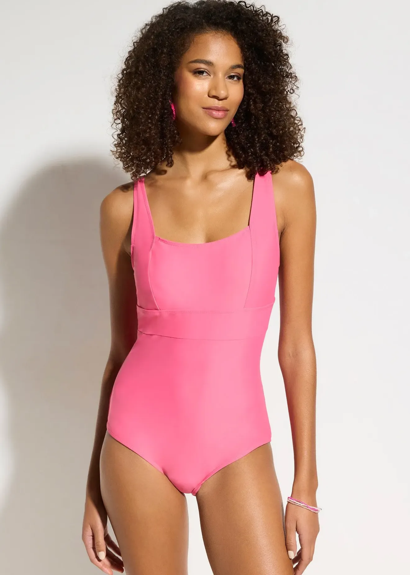 bonprix Maillot 1 pièce sculptant à encolure carrée, maintien modéré|Femme Maillots De Bain Gainants|Maillots 1 Pièce