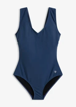 Femme bonprix Maillots De Bain Sport|Maillots De Bain Gainants|Maillot 1 pièce sculptant à col en V, maintien modéré