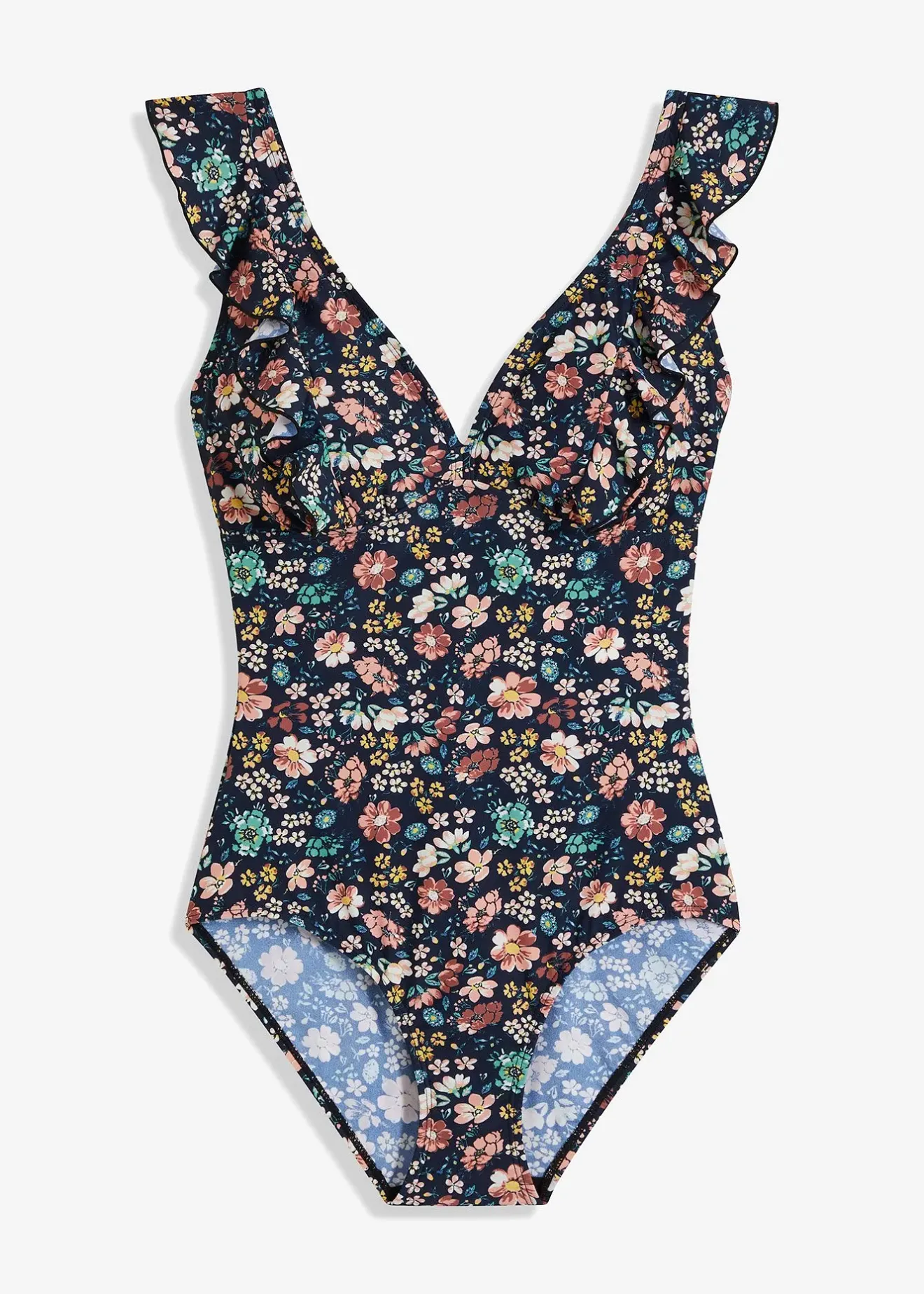 Femme bonprix Maillots De Bain Gainants|Maillots 1 Pièce|Maillot 1 pièce sculptant à volants, maintien léger