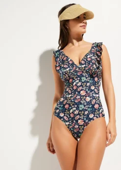 Femme bonprix Maillots De Bain Gainants|Maillots 1 Pièce|Maillot 1 pièce sculptant à volants, maintien léger