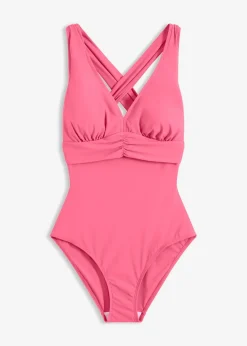 bonprix Maillot 1 pièce sculptant à bretelles croisées, maintien léger|Femme Maillots De Bain Gainants|Maillots 1 Pièce
