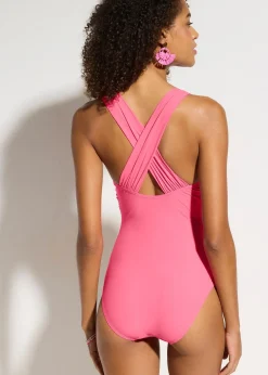 bonprix Maillot 1 pièce sculptant à bretelles croisées, maintien léger|Femme Maillots De Bain Gainants|Maillots 1 Pièce