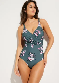 Femme bonprix Maillots De Bain Gainants|Maillots 1 Pièce|Maillot 1 pièce sculptant effet croisé, maintien léger