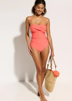 Femme bonprix Maillots De Bain Gainants|Maillots 1 Pièce|Maillot 1 pièce sculptant effet croisé, maintien modéré