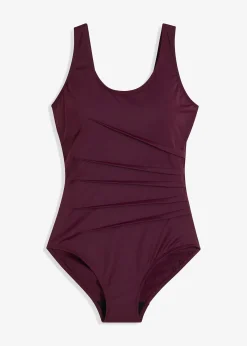 bonprix Maillot 1 pièce sculptant, maintien léger, avec plis décoratifs|Femme Maillots De Bain Gainants|Maillots 1 Pièce