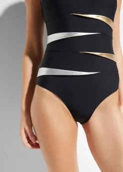 bonprix Maillot 1 pièce sculptant, maintien fort, avec empiècements|Femme Maillots 1 Pièce|Maillots De Bain Gainants