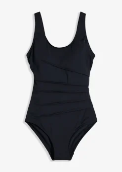 bonprix Maillot 1 pièce sculptant, maintien léger, avec plis décoratifs|Femme Maillots De Bain Gainants|Maillots 1 Pièce