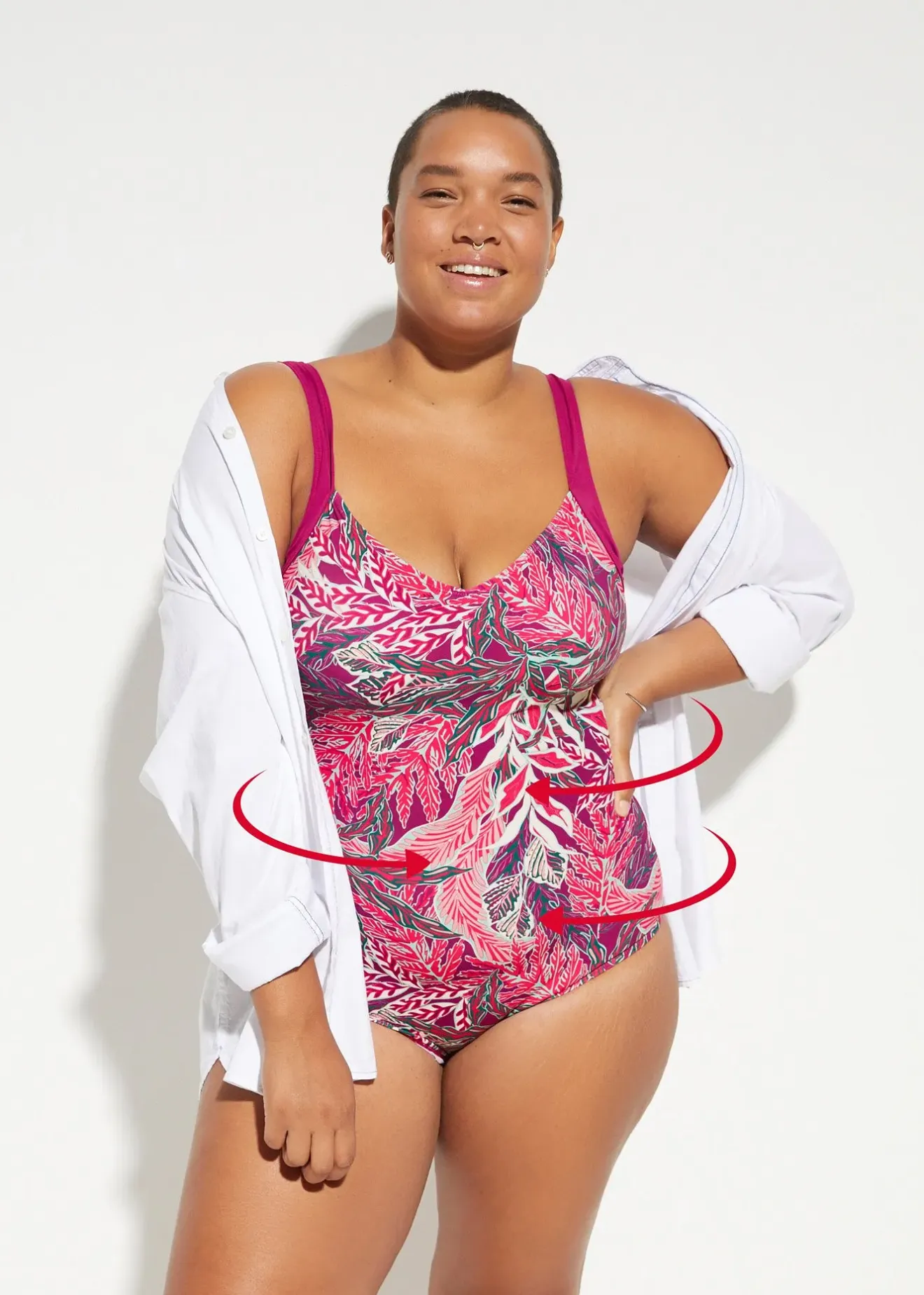 bonprix Maillot 1 pièce sculptant, maintien modéré|Femme Maillots De Bain Gainants|Maillots 1 Pièce