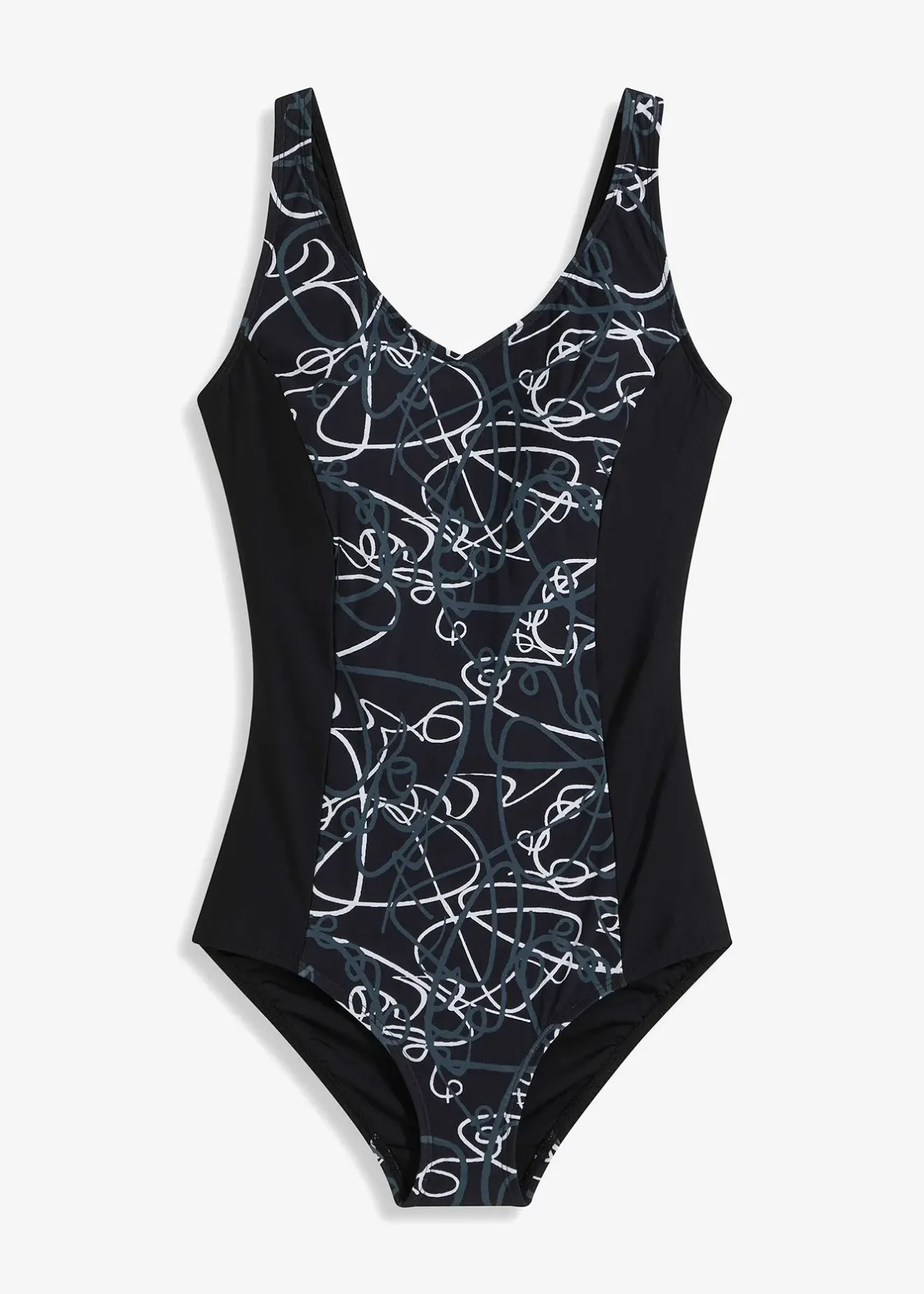 bonprix Maillot 1 pièce sculptant, maintien léger, col V|Femme Maillots De Bain Gainants|Maillots 1 Pièce