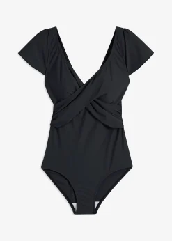 bonprix Maillot 1 pièce sculptant style croisé, maintien léger|Femme Maillots De Bain Gainants|Maillots 1 Pièce
