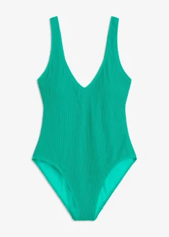 Femme bonprix Maillots 1 Pièce|Maillot 1 pièce texturé et décolleté