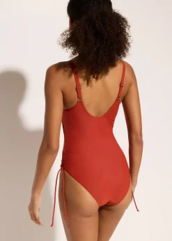 bonprix Maillot 1 pièce sculptant avec laçages|Femme Maillots De Bain Gainants|Maillots 1 Pièce