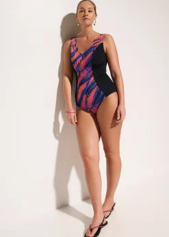 bonprix Maillot sculptant à empiècement, maintien modéré|Femme Maillots De Bain Gainants|Maillots 1 Pièce