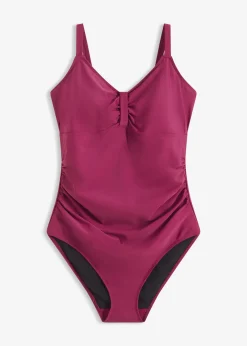 bonprix Maillot sculptant à fronces, maintien modéré|Femme Maillots De Bain Gainants|Maillots 1 Pièce