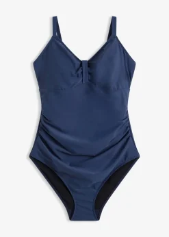 Femme bonprix Maillots De Bain Gainants|Maillots 1 Pièce|Maillot sculptant à fronces, maintien modéré
