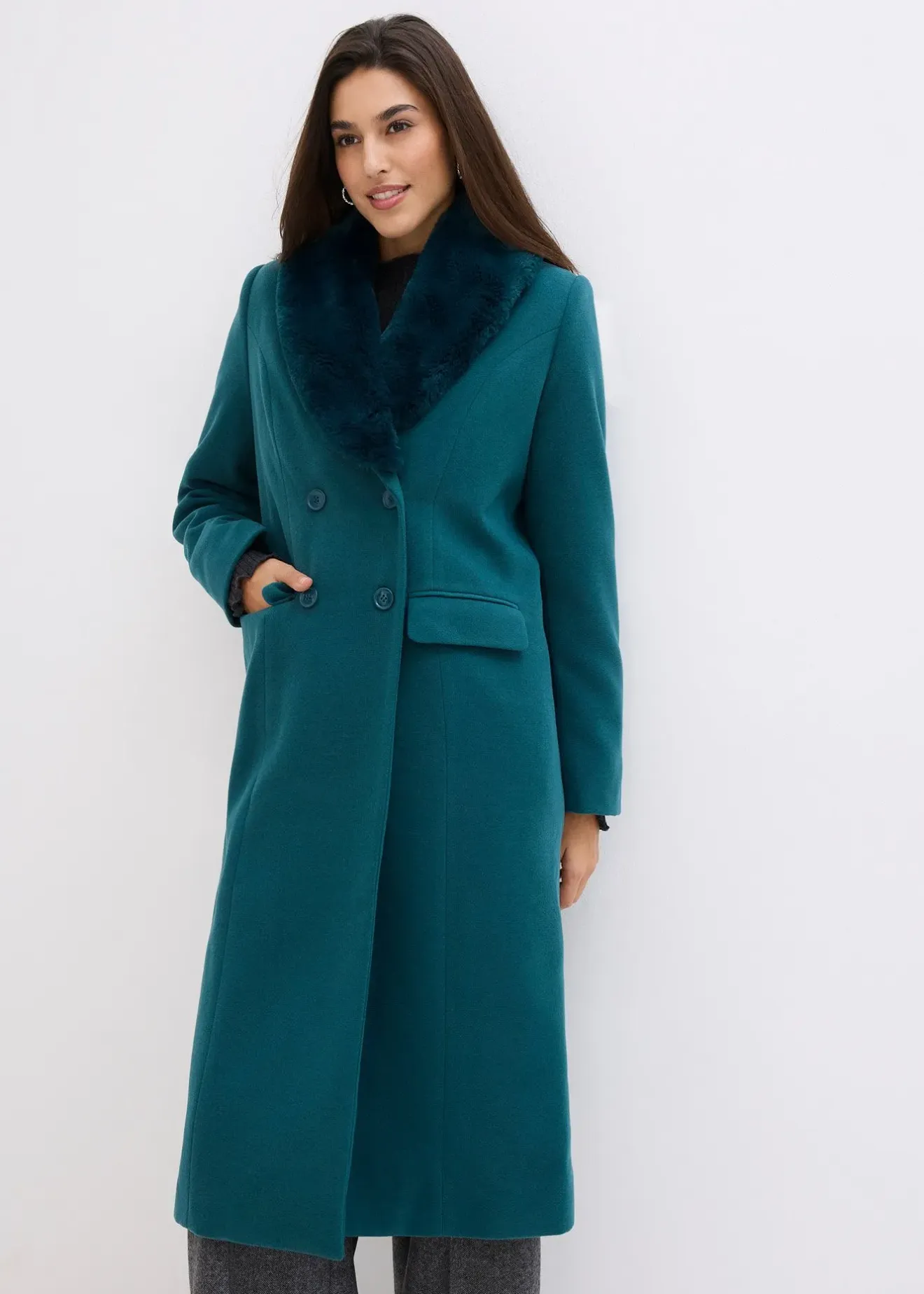 Femme bonprix Vestes & Manteaux|Manteau à col amovible