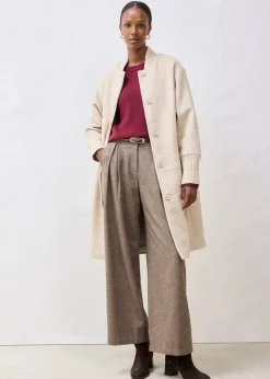 bonprix Manteau à empiècement en maille|Femme Vestes & Manteaux