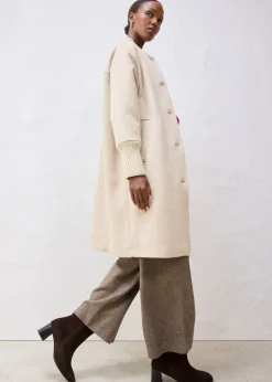 bonprix Manteau à empiècement en maille|Femme Vestes & Manteaux