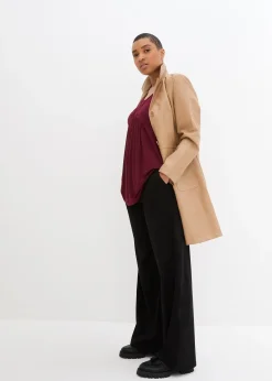 bonprix Manteau avec revers, cintré|Femme Vestes & Manteaux