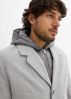 Homme bonprix Vestes|Manteau blazer 2en1 à capuche amovible