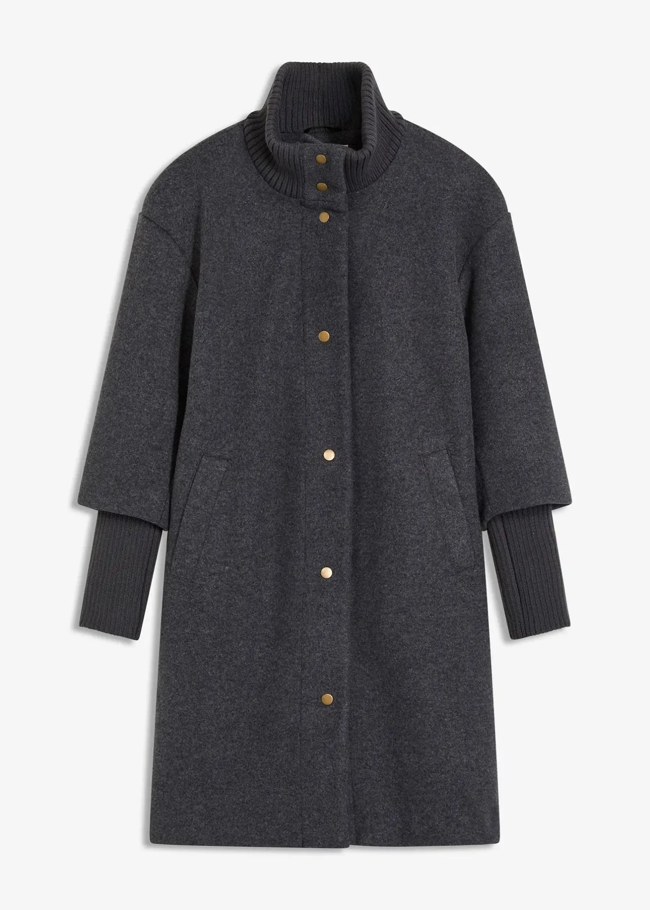 bonprix Manteau court aspect laine|Femme Vestes & Manteaux