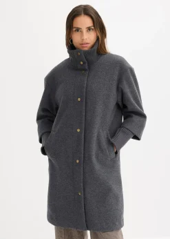 bonprix Manteau court aspect laine|Femme Vestes & Manteaux