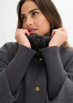 bonprix Manteau court aspect laine|Femme Vestes & Manteaux