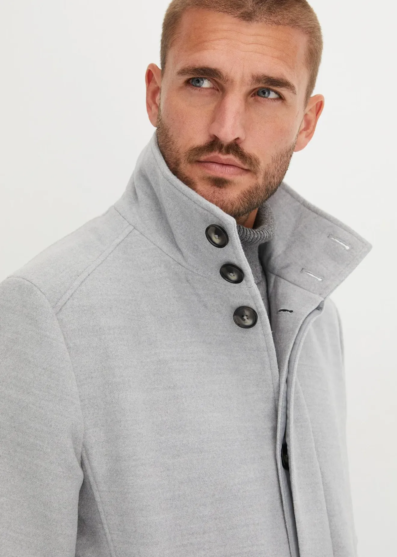 Homme bonprix Vestes|Manteau court aspect laine