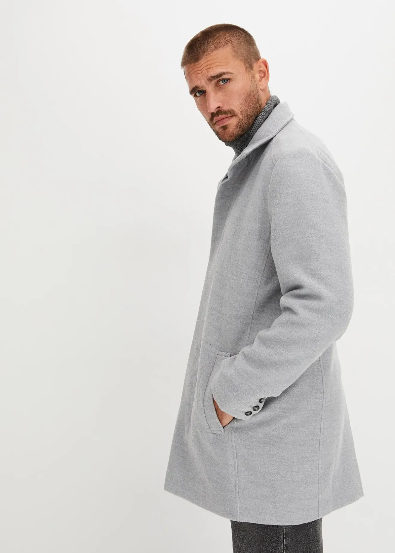 Homme bonprix Vestes|Manteau court aspect laine