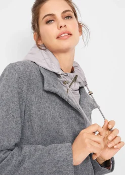 bonprix Manteau court d’hiver, style 2en1|Femme Vestes & Manteaux