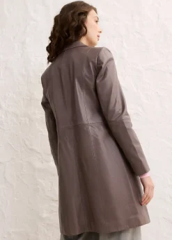 bonprix Manteau court en cuir nappa d’agneau|Femme Premium|Vestes & Manteaux