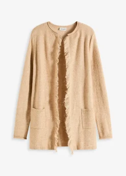 bonprix Manteau court en maille avec sequins et fil brillant|Femme Maille|Pulls & Gilets