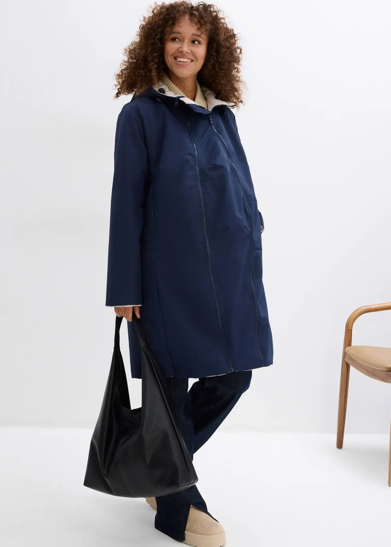 bonprix Manteau de grossesse 6-en-1 réversible et déperlant avec fonction portage|Femme Femme Enceinte