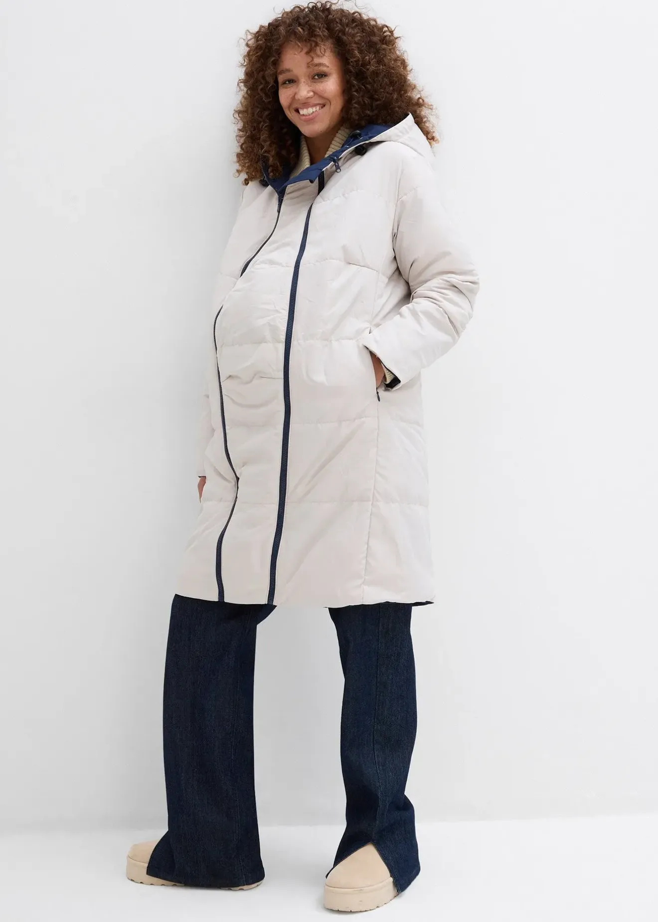 bonprix Manteau de grossesse 6-en-1 réversible et déperlant avec fonction portage|Femme Femme Enceinte