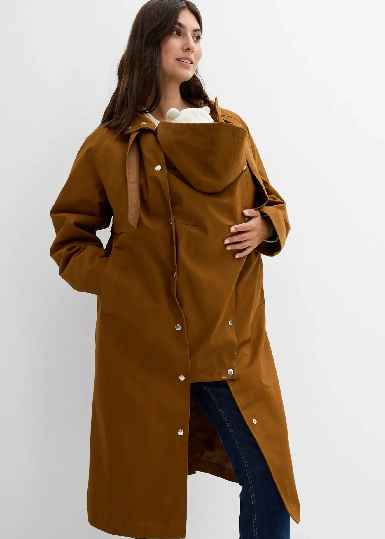 bonprix Manteau de grossesse et de portage déperlant 6-en-1 avec gilet intérieur amovible|Femme Femme Enceinte